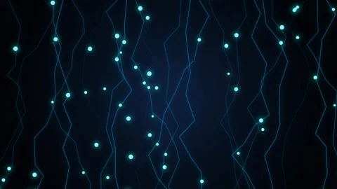 Abstract digital network lines with glowing blue dots in motion. Stock Footage 346973729