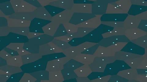 Abstract Digital Network Matrix with Glowing Data Nodes and Polygon Tessell.. 動画素材 345652722