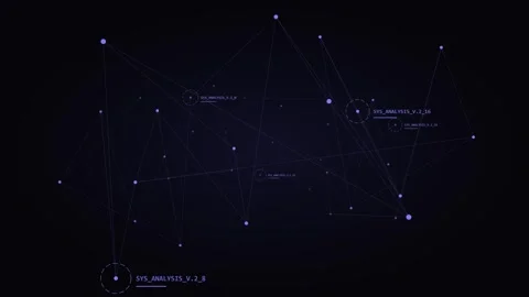 Abstract digital network node connection motion graphic animation Stock Footage 344752209