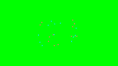 Abstract digital network nodes connected by lines on a solid green background Stock Footage 340904393