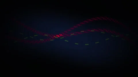 Abstract digital network particle lines glowing in dark space background an.. Stock Footage 346326437