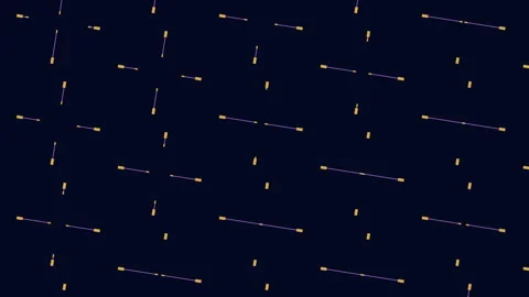 Abstract digital network pattern with floating nodes on dark blue background Stock Footage 330055081