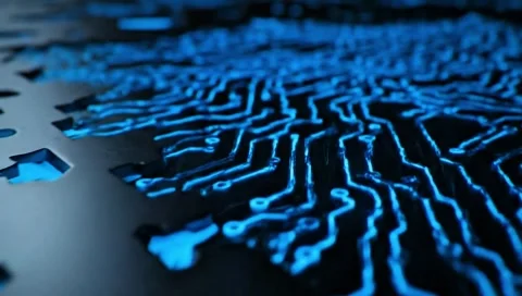 Abstract digital network pattern glowing blue particles 스톡 동영상 317811682