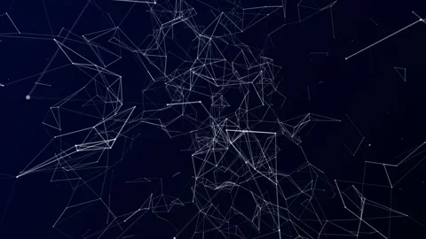 Abstract Digital Network Plexus Blockchain Technology Connecting Dot Stock Footage 338323444