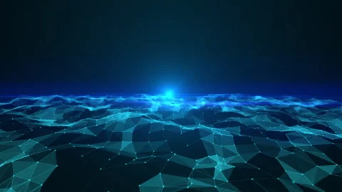 Abstract Digital network polygonal plexus background Stock Footage 337278913