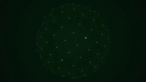 Abstract Digital Network Sphere Data Visualization Motion Stock Footage 340118191