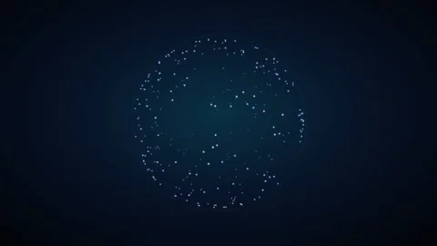 Abstract digital network sphere with glowing nodes Stock Footage 335862891
