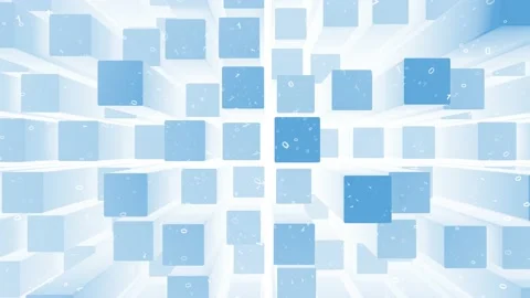 Abstract digital network with squares and binary numbers Видео 225896264