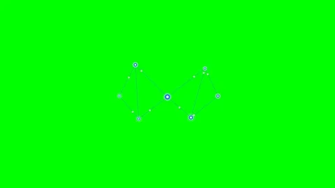 Abstract digital network structure composed of connected nodes and lines Stock Footage 340900346