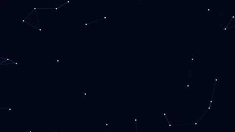 Abstract digital network structure with glowing nodes on a dark background Stock Footage 339618913