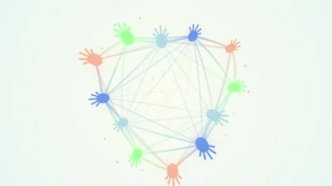 Abstract digital network structure representing big data connectivity and a.. Stock Footage 344641623