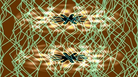 Abstract digital network technology pattern background with flowing glowing.. Stock Footage 339480619