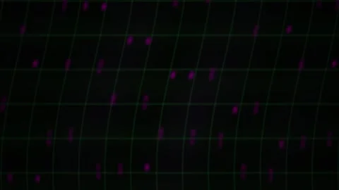 Abstract Digital Network Visualization with Floating Data Nodes and Connect.. Stock Footage 341785830