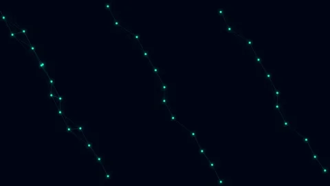 Abstract digital network visualization with glowing teal nodes and lines Stock Footage 335145812
