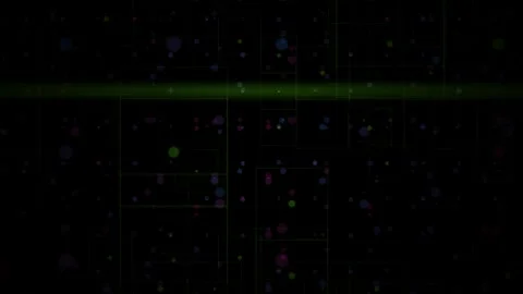Abstract Digital Network Visualization with Glowing Data Nodes and Connecti.. Stock Footage 340509587