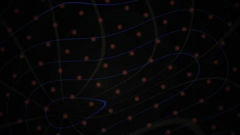 Abstract Digital Network Visualization with Glowing Curved Lines and Data P.. 库存影片 340509763