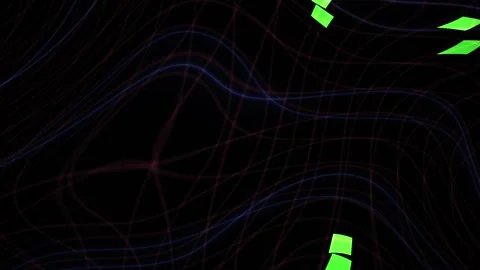 Abstract Digital Network Visualization with Glowing Geometric Shapes and Fl.. Stock Footage 340509883