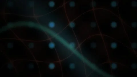 Abstract Digital Network Visualization with Glowing Nodes and Connecting Arcs Stock Footage 340509909