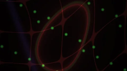 Abstract Digital Network Visualization with Glowing Nodes and Interconnecte.. Stock Footage 340524511