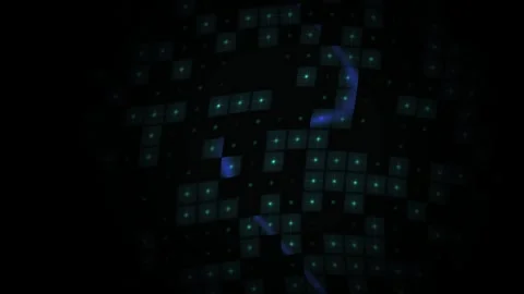 Abstract Digital Network Visualization with Glowing Data Nodes and Connecti.. Stock Footage 341785856