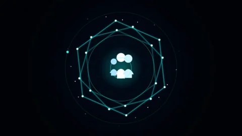Abstract digital network visualization showing futuristic data connections .. Stock Footage 344643006