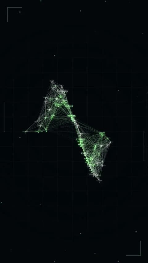 Abstract Digital Neural Network Connection Concept Stock Footage 346207239