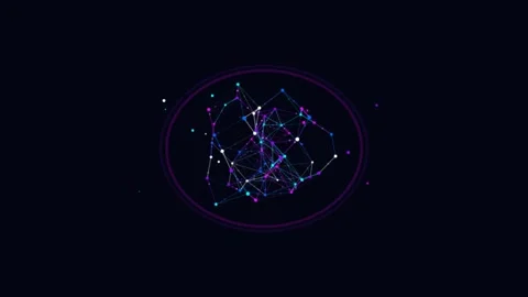 Abstract digital neural network connection Stockbeeldmateriaal 346966571