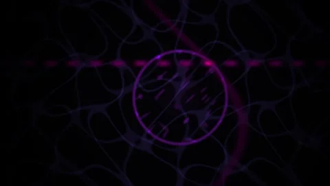 Abstract Digital Neural Network Visualization with Pulsing Light Nodes and .. Stock Footage 341786115