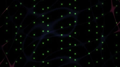 Abstract Digital Neural Network Visualization with Glowing Nodes and Connec.. Stock Footage 341786120