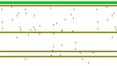 Abstract Digital Noise and Glitch Effect with Horizontal Green Lines on Whit Stock Footage 339968579