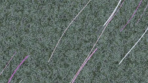 Abstract Digital Noise with Moving Lines. Stock-Footage 330132537