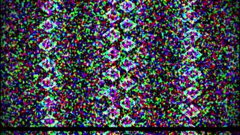 Abstract Digital Noise Pattern with Colorful Static Effect Stock Footage 338195661