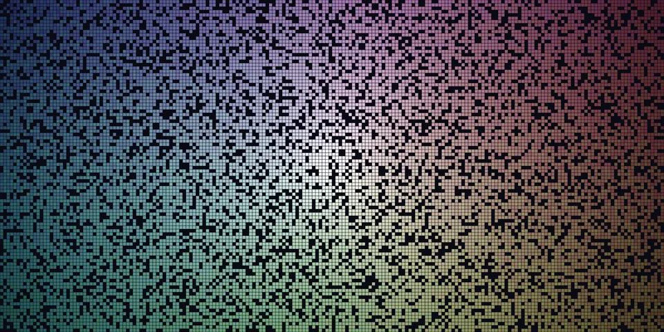 Abstract digital noise pattern with colorful pixel blocks Stock Illustration