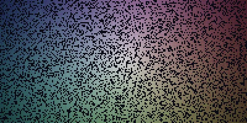 Abstract digital noise pattern with colorful pixel blocks Stock Illustration