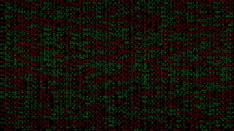 Abstract digital noise pattern with red and green sectors Stock Footage 85880503