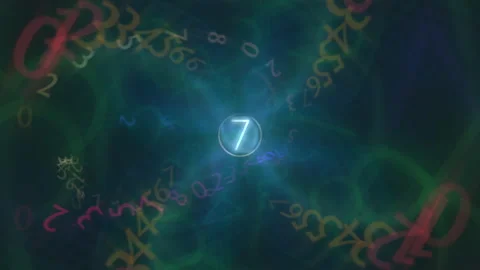 Abstract Digital Number Countdown Glow Swirling Digits Stock-Footage 322098172