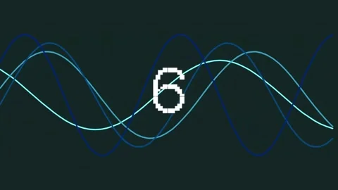 Abstract digital number nine animation glowing neon effect technology count.. Stock Footage 342092529