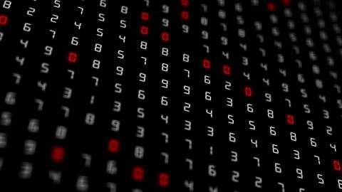 Abstract digital numbers background Stock Illustration