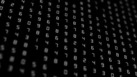 Abstract digital numbers background Stockillustratie