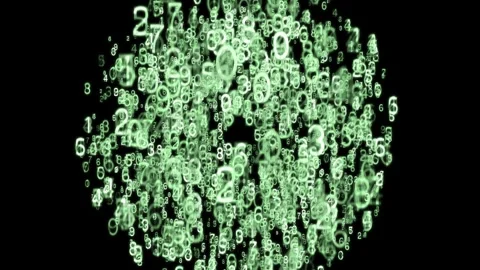Abstract Digital Numbers Matrix Backgrou... | Stock Video | Pond5