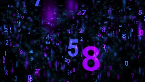 Abstract Digital Numbers Matrix Highlights Motion Background Stock Footage 297873894