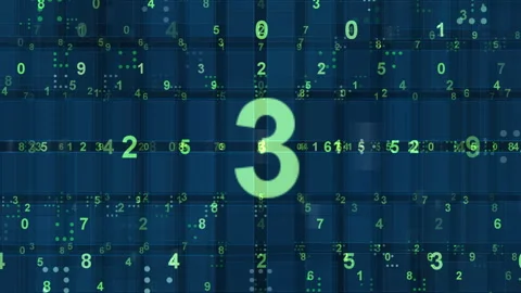 Abstract Digital Numbers Modern Technology Elements In Matrix Grid Stock Footage 308463479