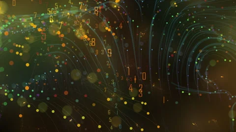 Abstract Digital Numeric Data Swirls, Futuristic Tech Visualization Stock-Footage 320439304
