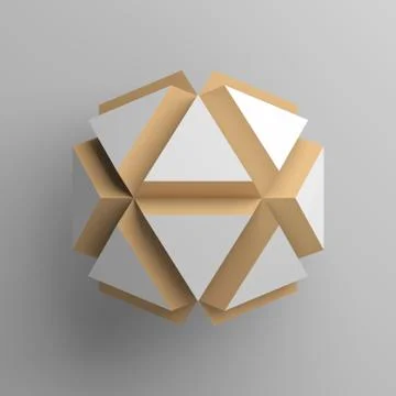 Abstract digital object over gray background Stock Illustration