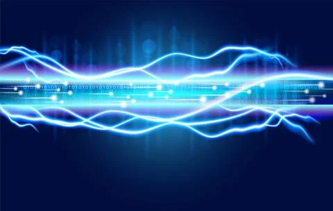 Abstract digital optical fiber technology Illustrazione stock