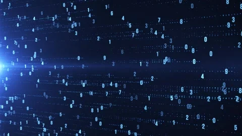 Abstract digital or technology background with numbers. Binary data Stock Footage 270949863