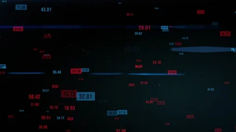 Abstract digital or technology background with numbers. Binary data Stock Footage 272771292