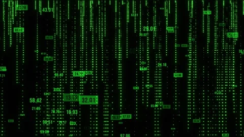 Abstract digital or technology background with numbers. Binary data Stock Footage 275338069