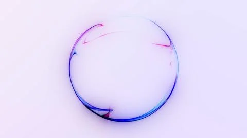 Abstract digital orb with white, purple and blue gradient glow. Bright smoo.. Ilustração Stock