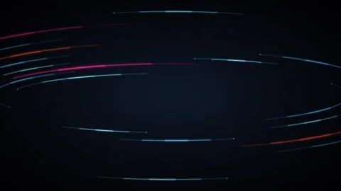 Abstract digital orbit background, with glowing neon, light streaks and, pa.. Vidéo 344858665